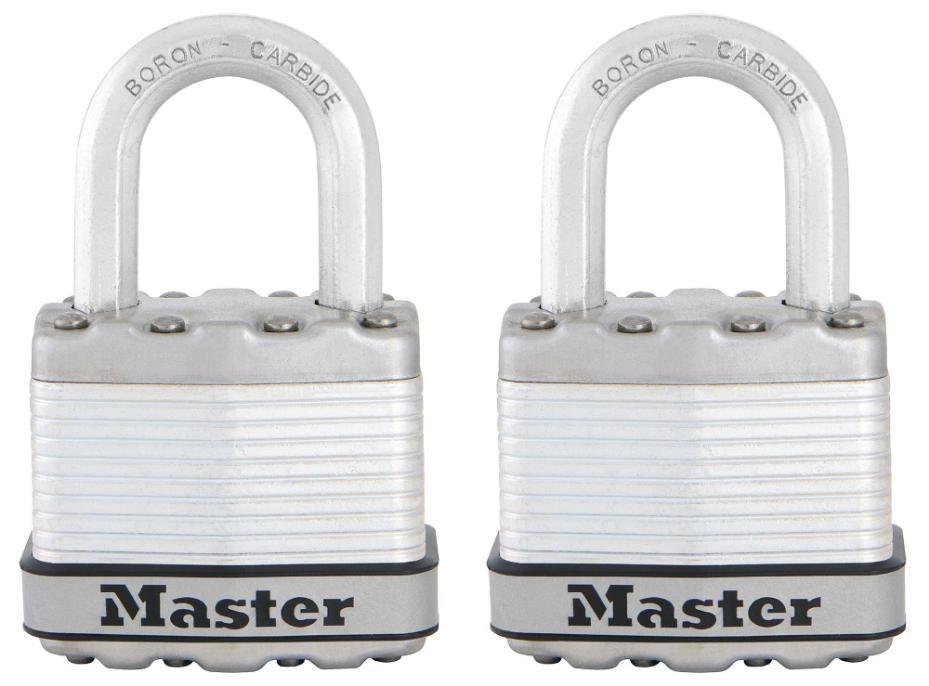 45mm Steel Heavy Duty Padlocks, 2 Pack - M1EURT