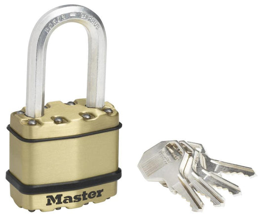 45mm Brass Heavy Duty Padlock with 38mm Long Shackle - M1BEURDLF