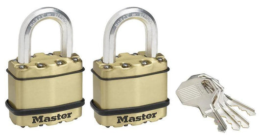 45mm Brass Heavy Duty Padlocks, 2 Pack - M1BEURT
