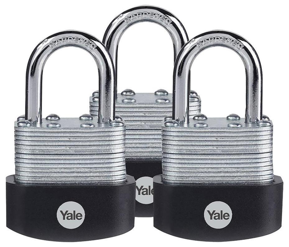 40mm High Security Laminated Steel Padlocks, 3 Pack - Y125B/40/122/3