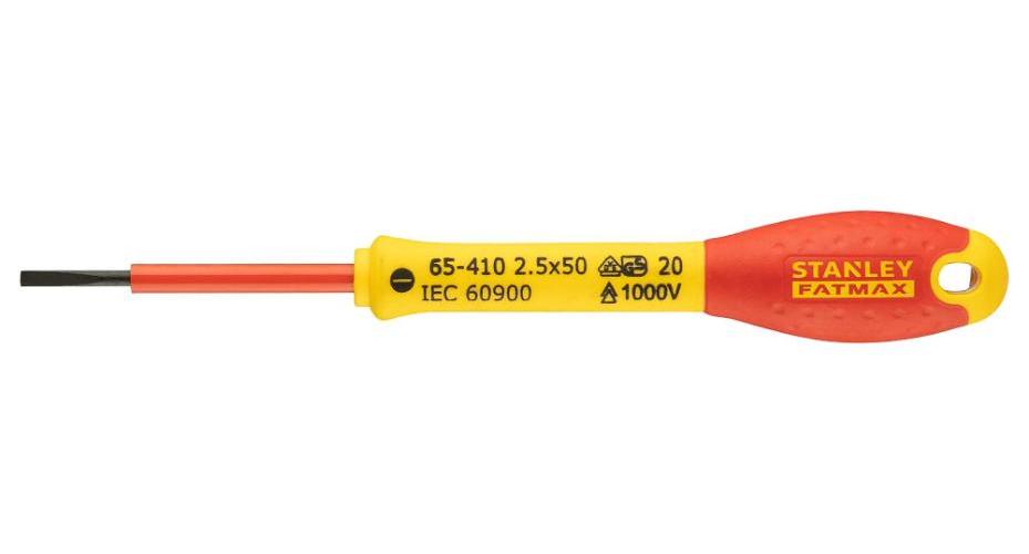 2.5mm x 50mm VDE Insulated Slotted Screwdriver - 0-65-410