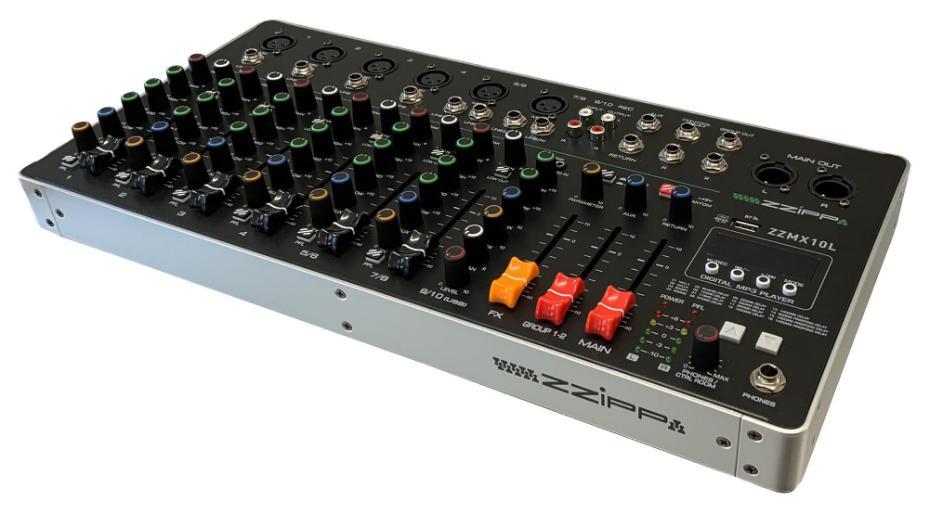 10 CH AUDIO MIXER USB,BT,DSP - ZZMX10L