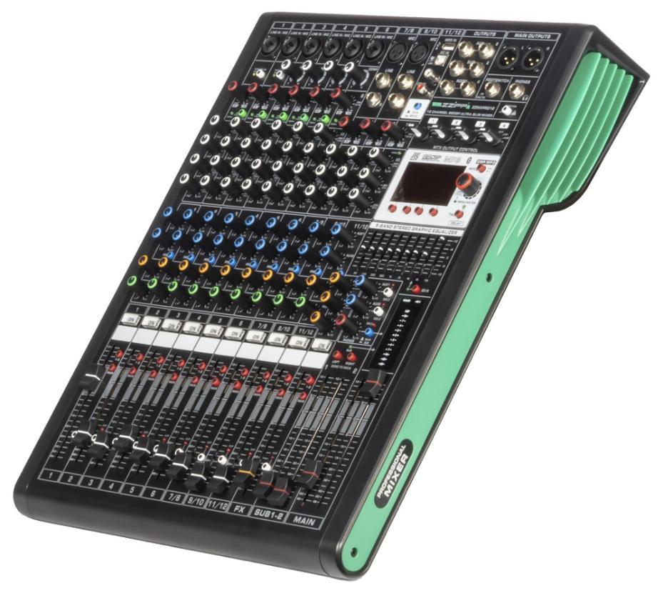 12CH AUDIO MIXER USB,BT,DSP - ZZMXPRO12