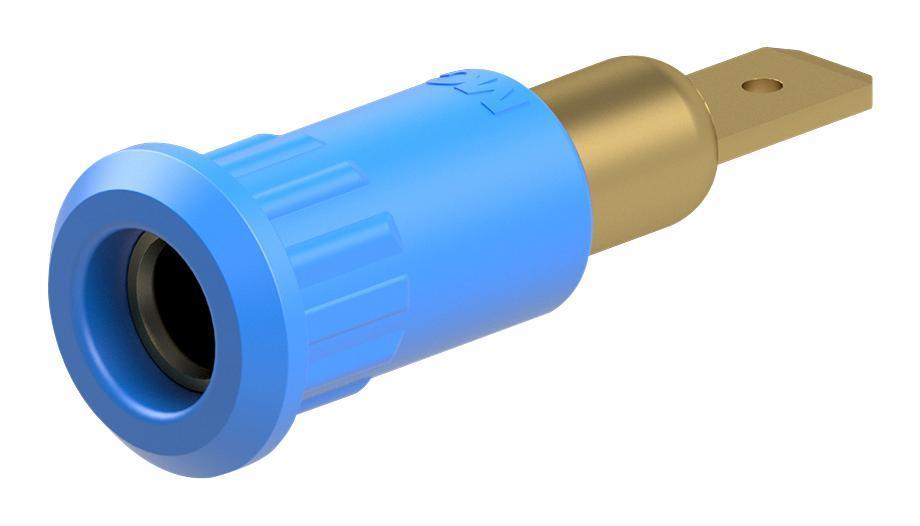 4mm Banana Socket, Panel Mount, 60V DC, 25A, Blue - 64.3010-23