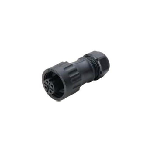 3 Pole Circular Inline Connector Socket, IP67, Screw Terminals, 4.5mm ...