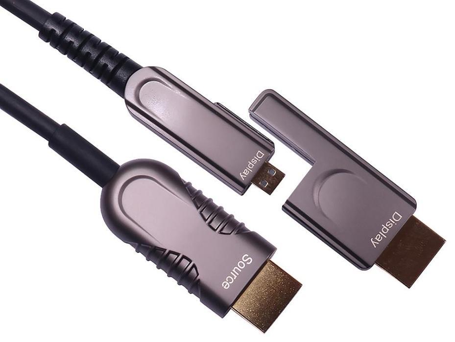 High Speed Slim AOC 8K UHD HDMI 2.1 Active Fibre Optic Lead with Detac ...