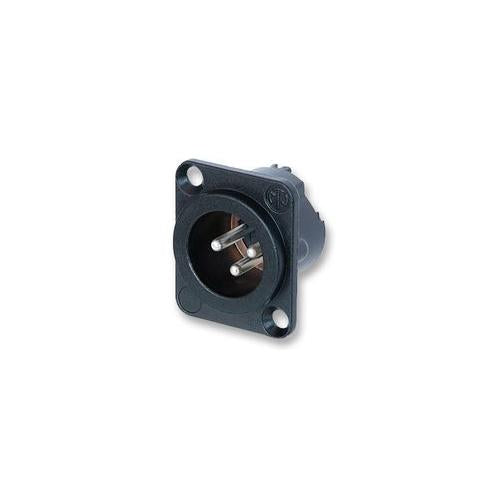 NEUTRIK - NC3MD-LX-BAG - XLR PLUG, 3P, CHASSIS, BLACK