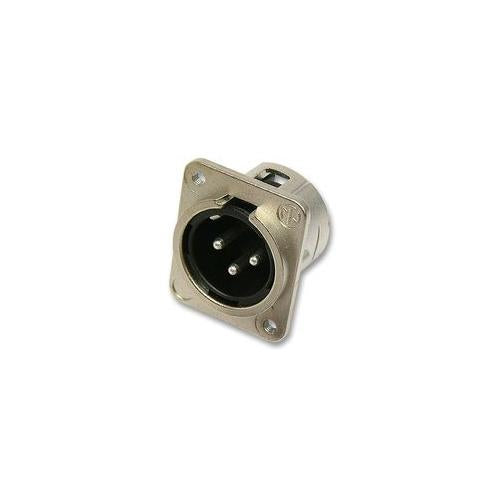 NEUTRIK - NC3MDM3L1 - XLR PLUG, 3 POLE, CHASSIS, M3 FIXING, UNIFIED