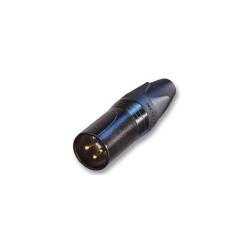 NEUTRIK - NC3MXX-B - XLR PLUG, 3P, IN-LINE, BLACK/GOLD