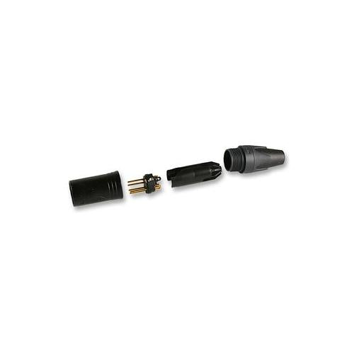 NEUTRIK - NC5MXX-B - XLR PLUG, 5 POLE, IN-LINE, BLACK/GOLD