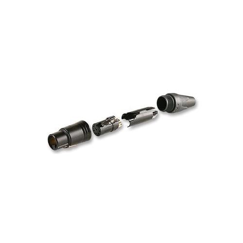 NEUTRIK - NC6FXX-B - XLR SOCKET, 6 POLE, IN-LINE, BLACK/GOLD