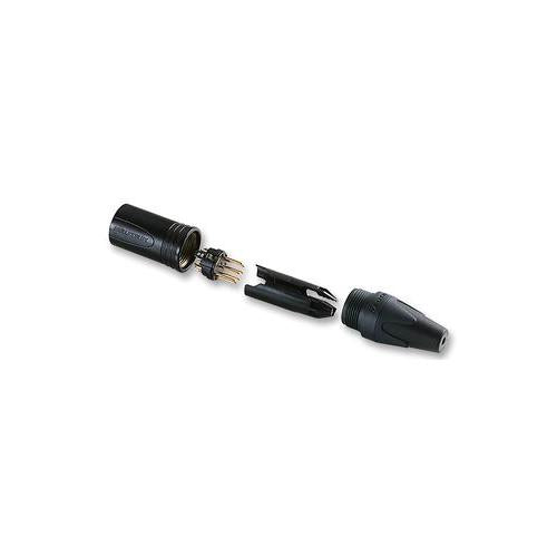 NEUTRIK - NC7MXX-B - XLR PLUG, 7 POLE, IN-LINE, BLACK/GOLD