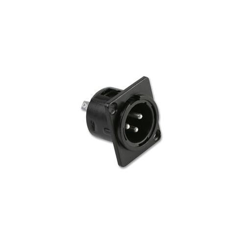 PRO SIGNAL - PSG01277 - XLR PLUG, 3P, CHASSIS, BLACK