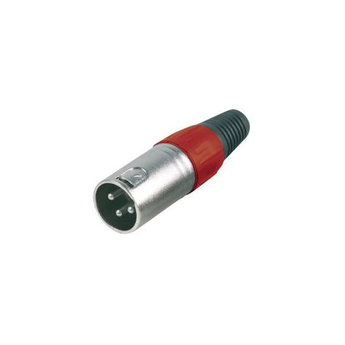 PRO SIGNAL - PSG01310 - XLR PLUG, 3PIN, RED