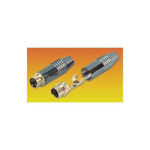 PRO SIGNAL - PSG01462 - PLUG, 4-PIN MINIDIN/GOLD .
