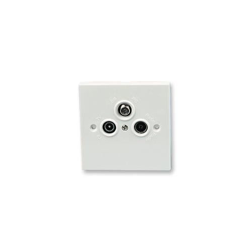 TRIAX - 304102 - WALL OUTLET PLATE TV/FM/SAT (TRIPLEX)