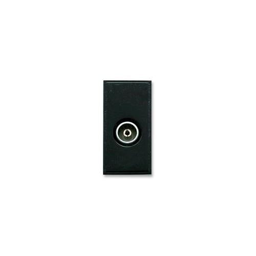 TRIAX - 304251 - SINGLE IEC (F) BLACK MODULE FOR WALL PLATE