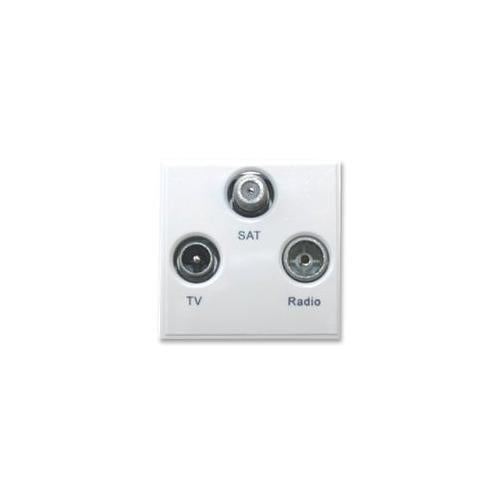 TRIAX - 304262 - TV/RADIO/SAT TRIPLEX WHITE MODULE FOR WALL PLATE