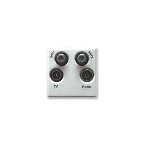 TRIAX - 304264 - TV/RADIO/SAT I/SAT II WHITE MODULE FOR WALL PLATE