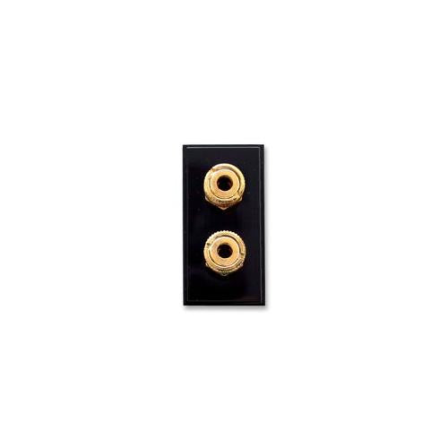 TRIAX - 304281 - TWIN LOUDSPEAKER BLACK MODULE FOR WALL PLATE