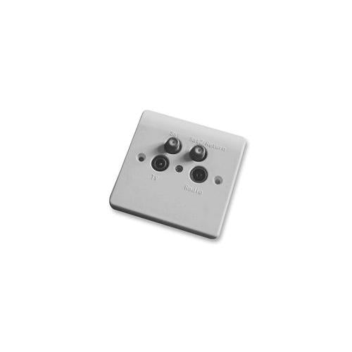 GLOBAL COMMUNICATIONS - WPTV-FM-SAT-SAT2 - TRIPLEX WALL PLATE