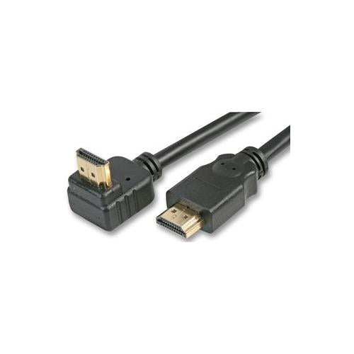 PRO SIGNAL - PSG03665 - HDMI LEAD, STRAIGHT TO 90DEG, 5M