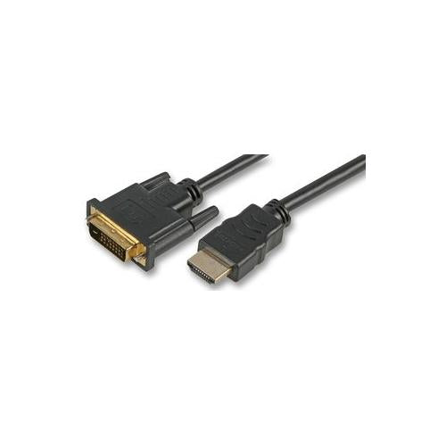 PRO SIGNAL - PSG90342 - LEAD, HDMI A M - DVI-D M, GOLD, 1M