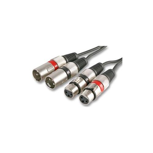 PULSE - PLS00205 - LEAD, 2X XLR PLUGS TO SOCKETS, 3M