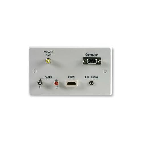 2GC-062-C(V) - AV WALL PLATE VGA HDMI, SCREW TERMS
