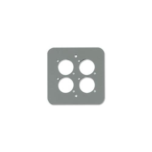 82511-4RCS - 4X XLR AV PLATE,  1 GANG , SILVER
