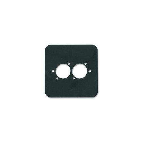 82511-RC - 2X XLR AV PLATE,  1 GANG , BLACK
