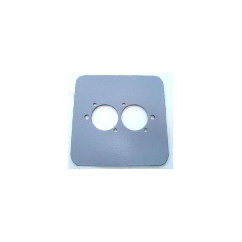 82511-RCS - 2X XLR AV PLATE,  1 GANG , SILVER
