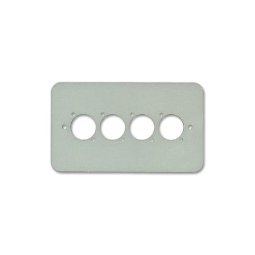 84511-RCS - 4X XLR AV PLATE,  2 GANG , SILVER