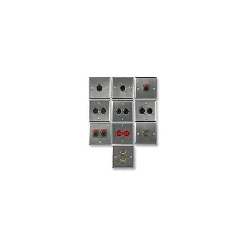 AV16197. - WALL AV PLATE , STAINLESS STEEL, XLR SOCKET