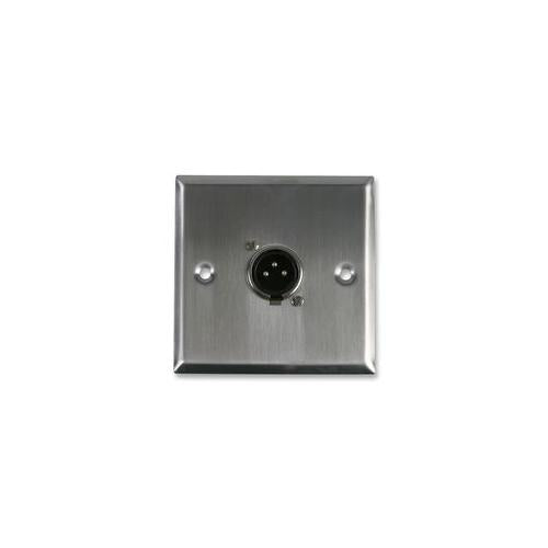 AV16198. - WALL AV PLATE , STAINLESS STEEL, XLR PLUG