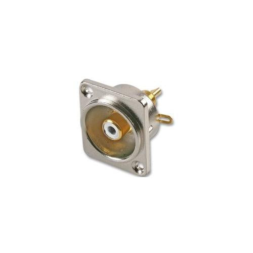 AV19223 - PHONO SOCKET, UNIFIED SHELL/WHITE , PANEL MOUNTING