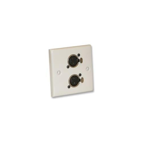 F267ZH - WALL PLATE, 2X XLR SOCKETS