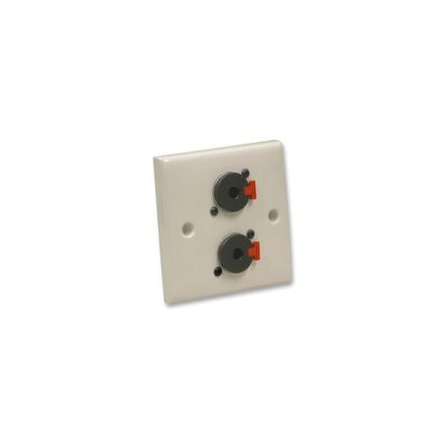 F267ZL - WALL PLATE, 2X JACK SOCKET