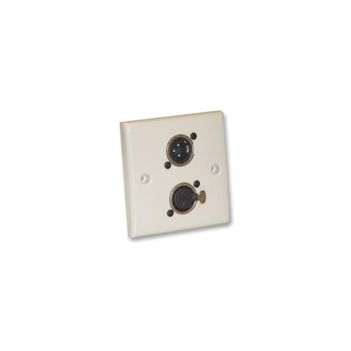 F267ZN - WALL PLATE, XLR SOCKET+PLUG