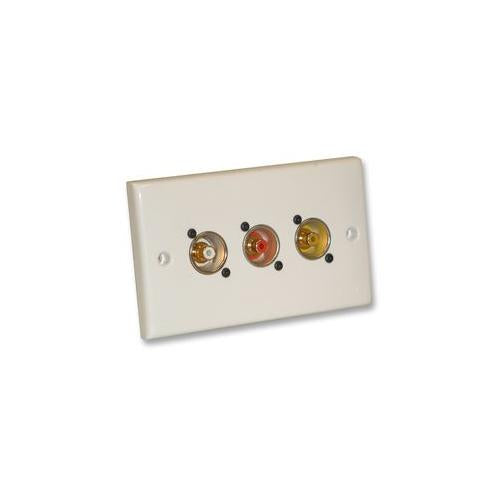 F267ZP - WALL PLATE, 3X PHONO