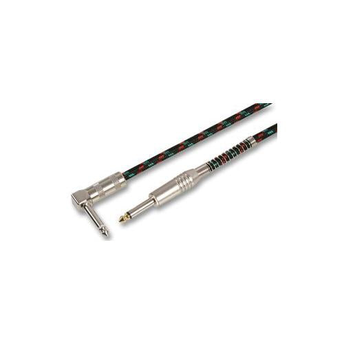 PULSE - PLS00152 - GUITAR LEAD, 90DEG BLACK, 5M CABLE , 6.35MM