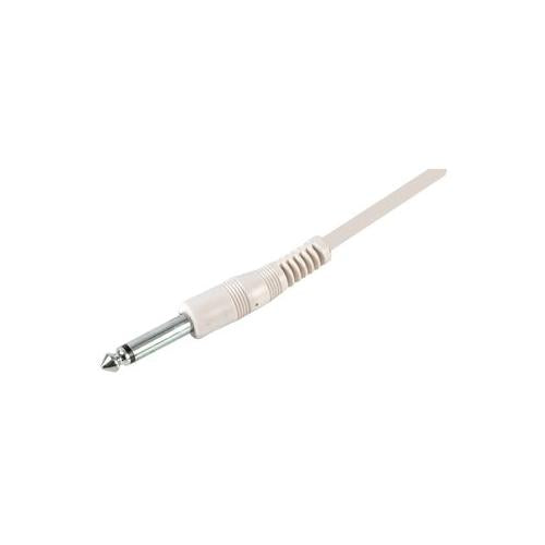 PULSE - PLS00402 - 6.35MM JACK GUITAR LEAD, 6M, WHITE
