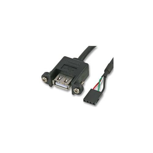 AKASA - AK-CBUB06-60BK - LEAD, INT HEADER TO USB A FEMALE EXT