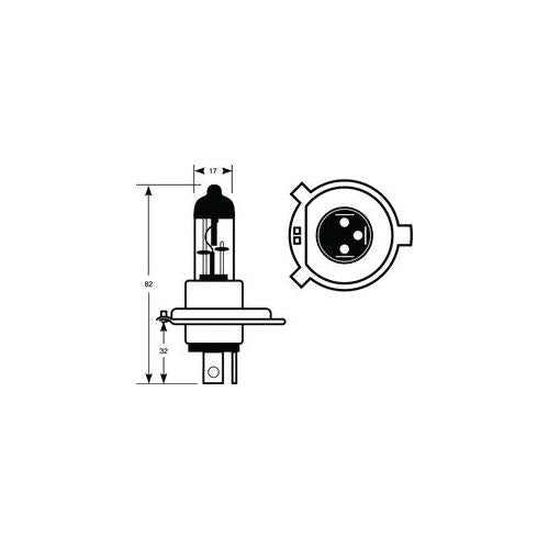 RING - R472 - HEADLAMP CAP - P43T H4 / WATT-60/55