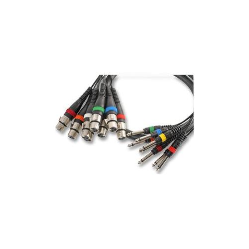 PULSE - PLS00104 - XLR TO JACK LOOM, 8WAY, 2.5 METRES