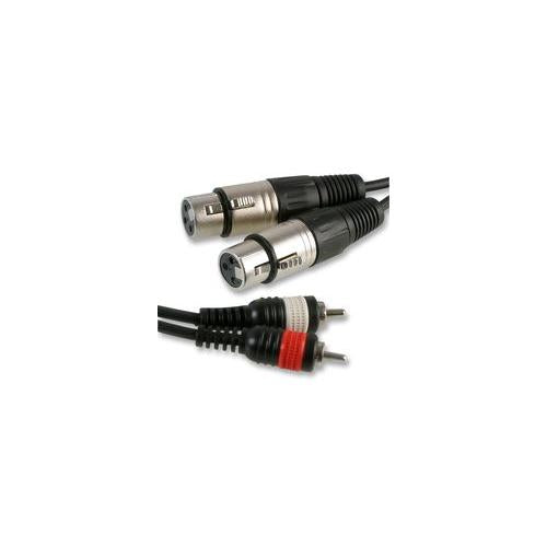 PULSE - PLS00262 - XLR TO PHONO LEAD , 2 X XLR SOCKET TO 2 X PLUG PHONO , 6M