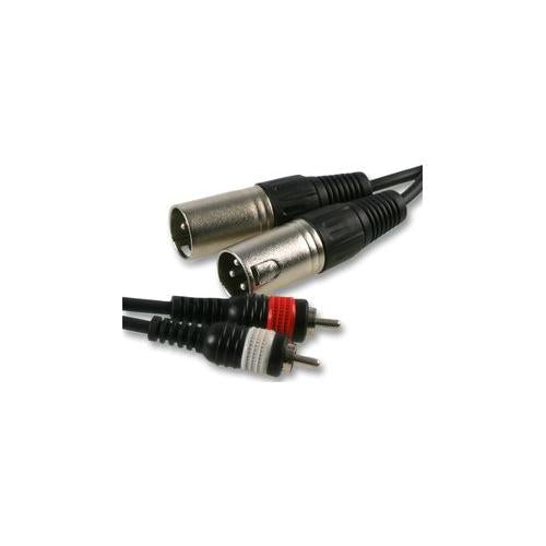 PULSE - PLS00263 - XLR TO PHONO LEAD , 2 X XLR PLUG TO 2 X PLUG PHONO , 1.5M