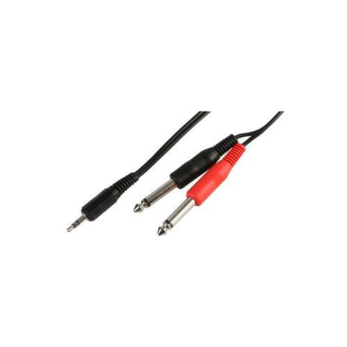 PRO SIGNAL - PSG00028 - 3.5MM TO 2X6.35MM PLUGS- 5M , CABLE LEAD