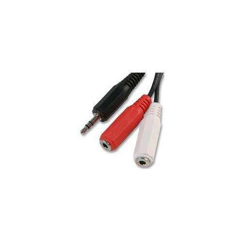 PRO SIGNAL - PSG00112 - 3.5MM ST PLUG TO 2X MONO SOCKETS- 2M , CABLE LEAD