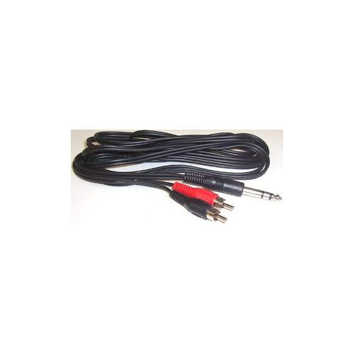 PRO SIGNAL - PSG00180 - LEAD, 6.35MM S JACK-2XPHONO 3M , CABLE LEAD